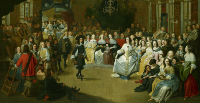CHARLES II DANCING AT A BALL AT COURT, C.1660. HIERONYMUS JANSSENS (1624-93). ROYAL COLLECTION TRUST / © HM QUEEN ELIZABETH II 2013